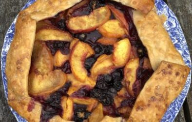 Easy Rustic Peach & Blueberry Tart with Store Bought Crust