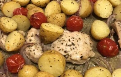 Sheet-Pan-Chicken-with-Baby-Potatoes-Herb-Butter
