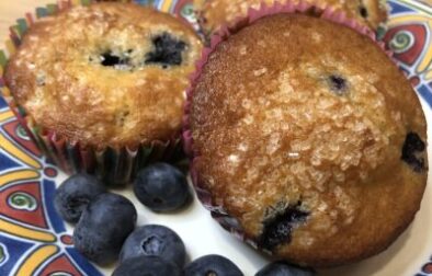Super Moist Lemon Blueberry Muffins with Greek Yogurt