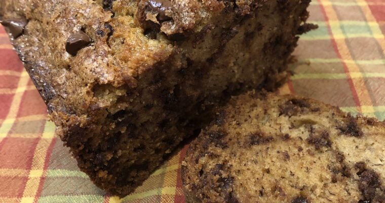 Best Two Banana Chocolate Chip Banana Bread Recipe