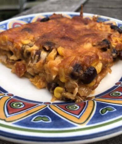Easy Dinner: Layered Chicken Enchilada Lasagna Recipe