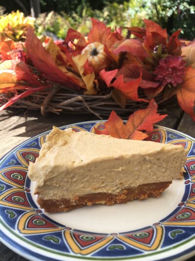 No Bake Pumpkin Cheesecake & Pumpkin Spice Oreo Crust