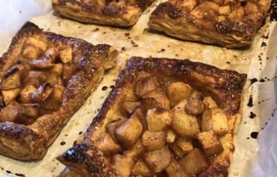 Puff Pastry Tarts with Homemade Apple Pie Filling