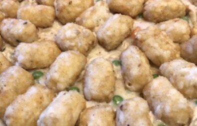 Ultimate Creamy Chicken Pot Pie with Tater Tots
