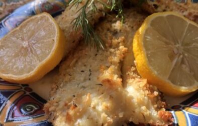 Crispy Baked Panko & Parmesan Crusted Tilapia