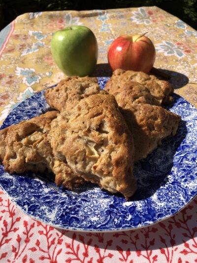 Easy Moist Apple Cinnamon Scones with Maple Glaze