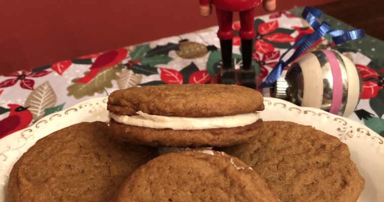 Soft Ginger Cookies with Cinnamon Marshmallow Buttercream