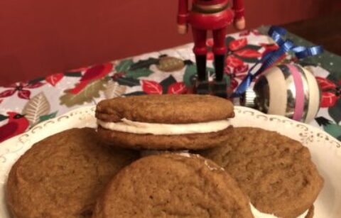 Soft Ginger Cookies with Cinnamon Marshmallow Buttercream