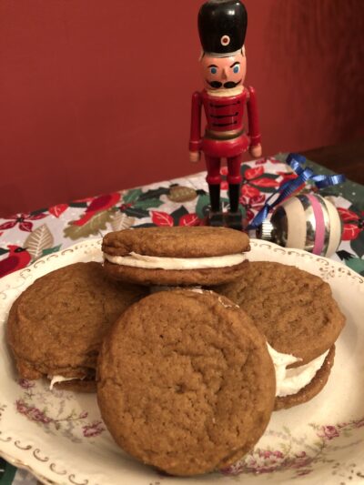 Soft Ginger Cookies with Cinnamon Marshmallow Buttercream