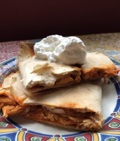 Best Cheesy Buffalo Chicken Sheet Pan Quesadillas