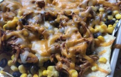 Easy Sheet Pan BBQ Chicken Nachos