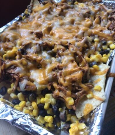 Easy Sheet Pan BBQ Chicken Nachos