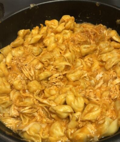 Best One Pot Cheesy Buffalo Chicken Tortellini
