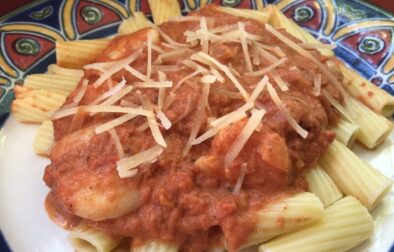 Penne alla Vodka with Shrimp (Best Creamy Sauce)