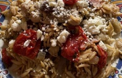 One Pot Mediterranean Chicken with Orzo (Easy Dinner)