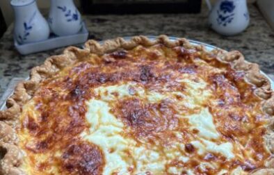 Caramelized Onion Quiche with Bacon & Gruyere Cheese